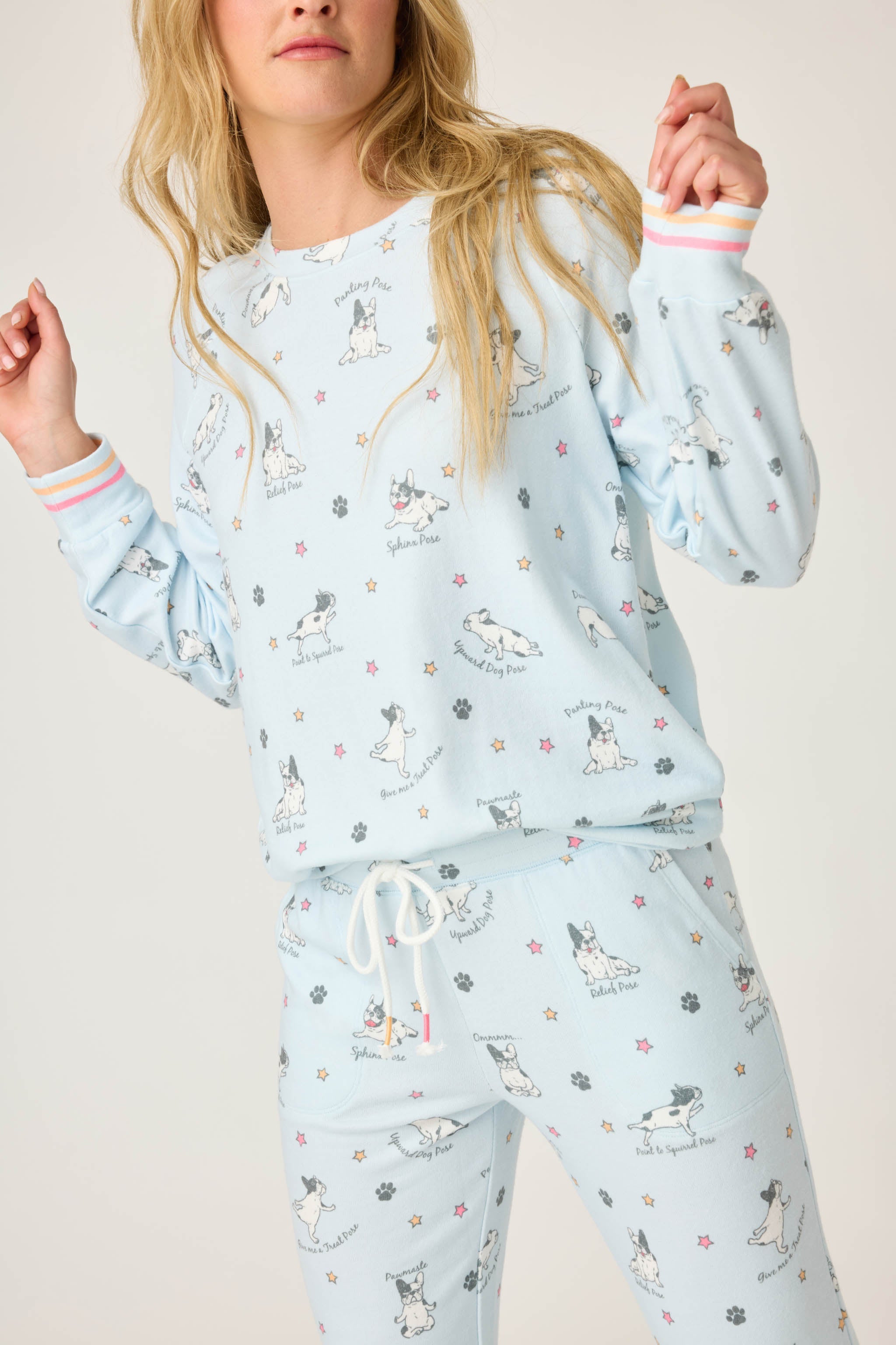 Paws & Breathe Dog Print Long Sleeve Top