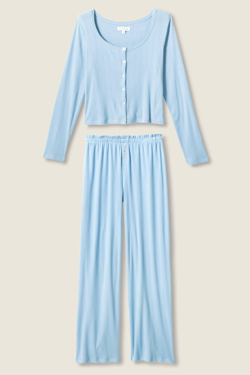 More Amour Blue Dream Pointelle PJ Set
