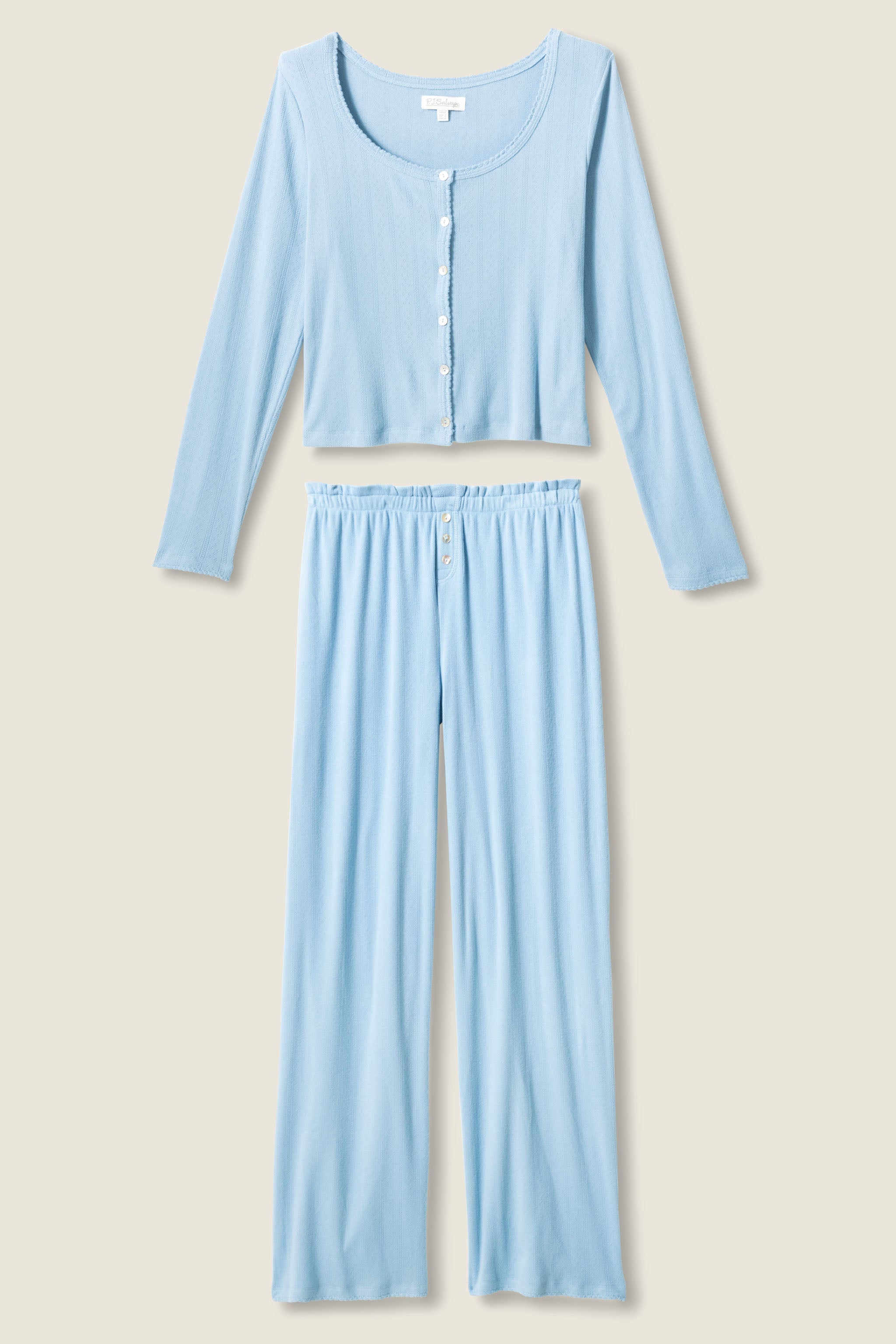 More Amour Blue Dream Pointelle PJ Set