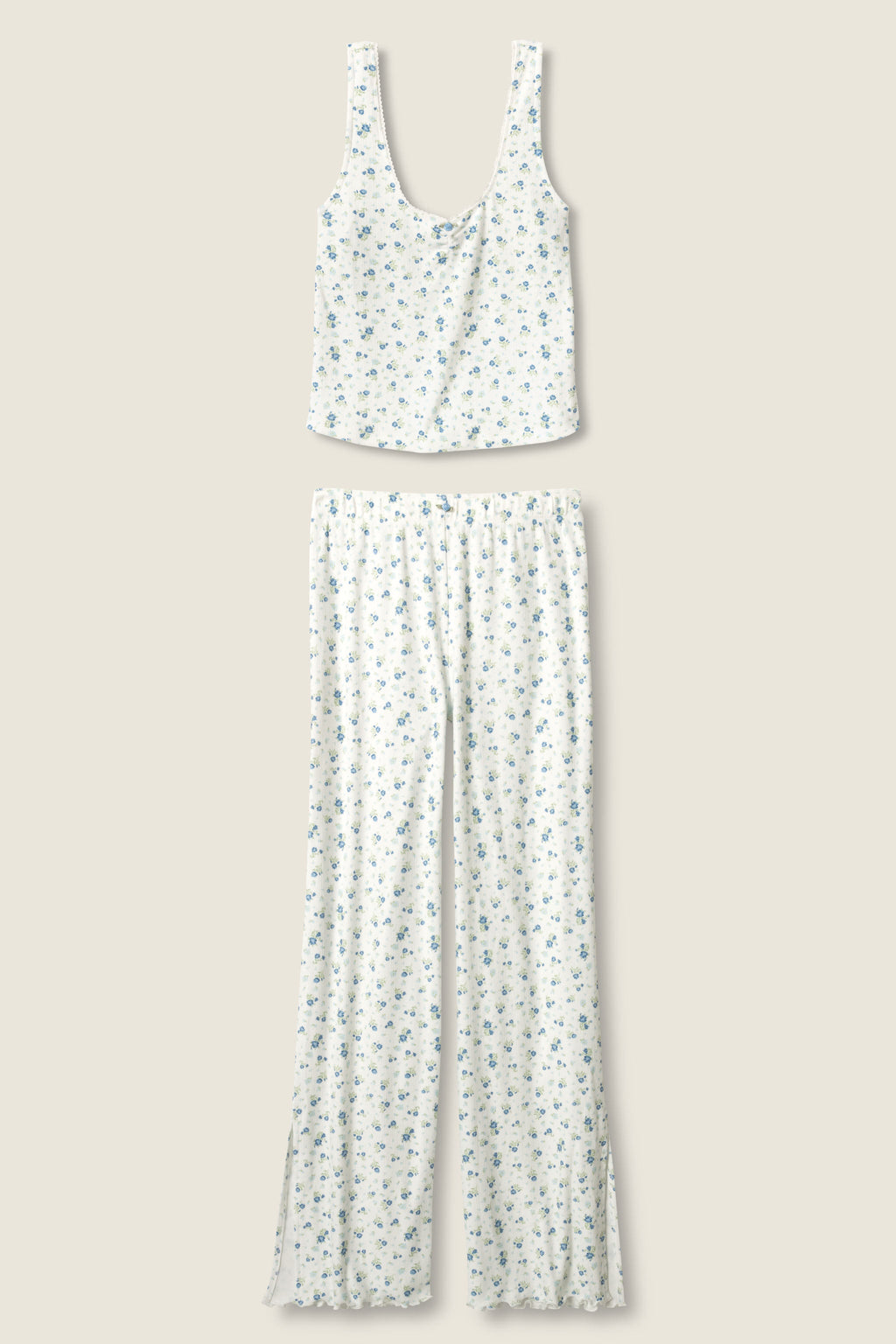 More Amour Ditsy Floral Pointelle PJ Set