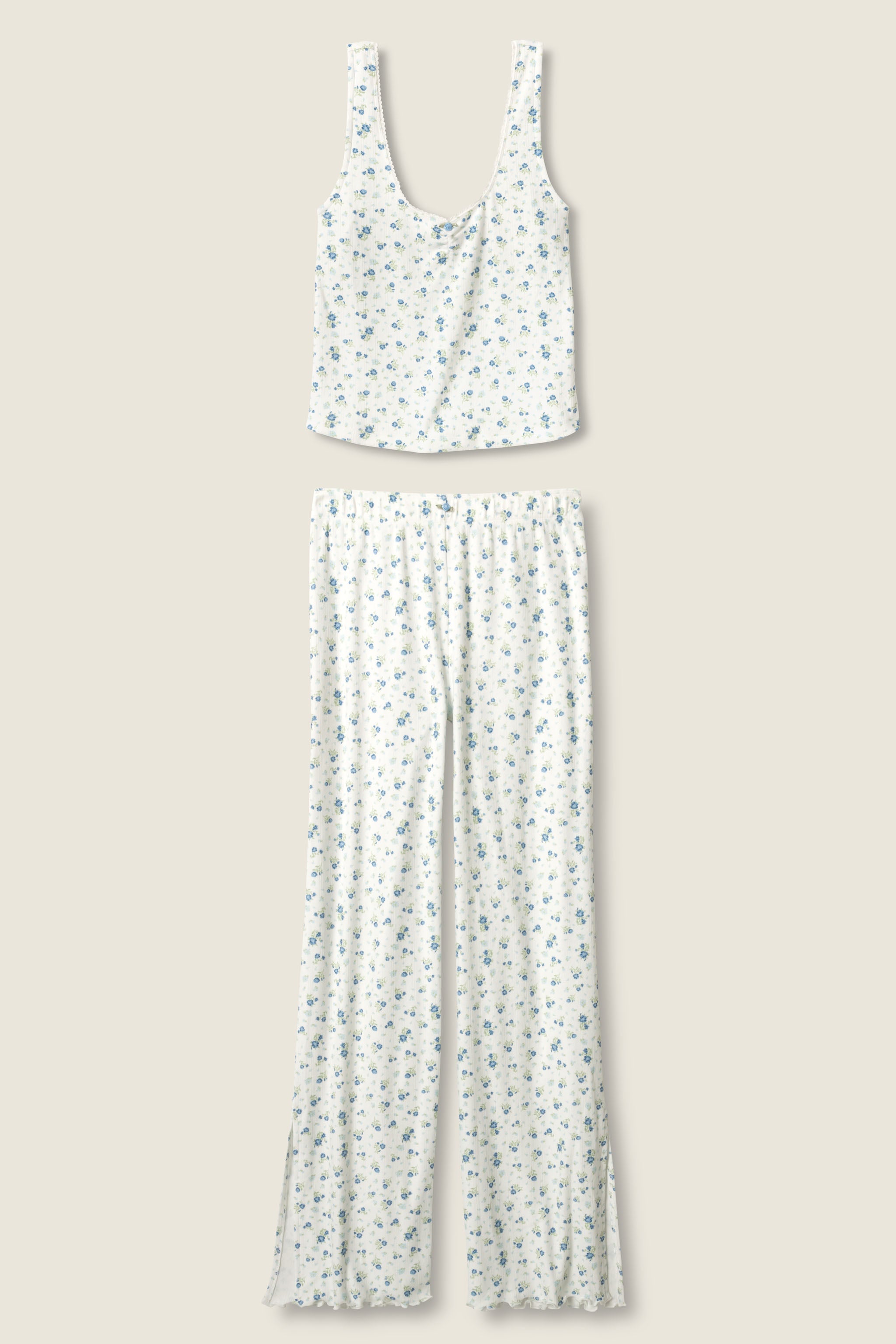 More Amour Ditsy Floral Pointelle PJ Set