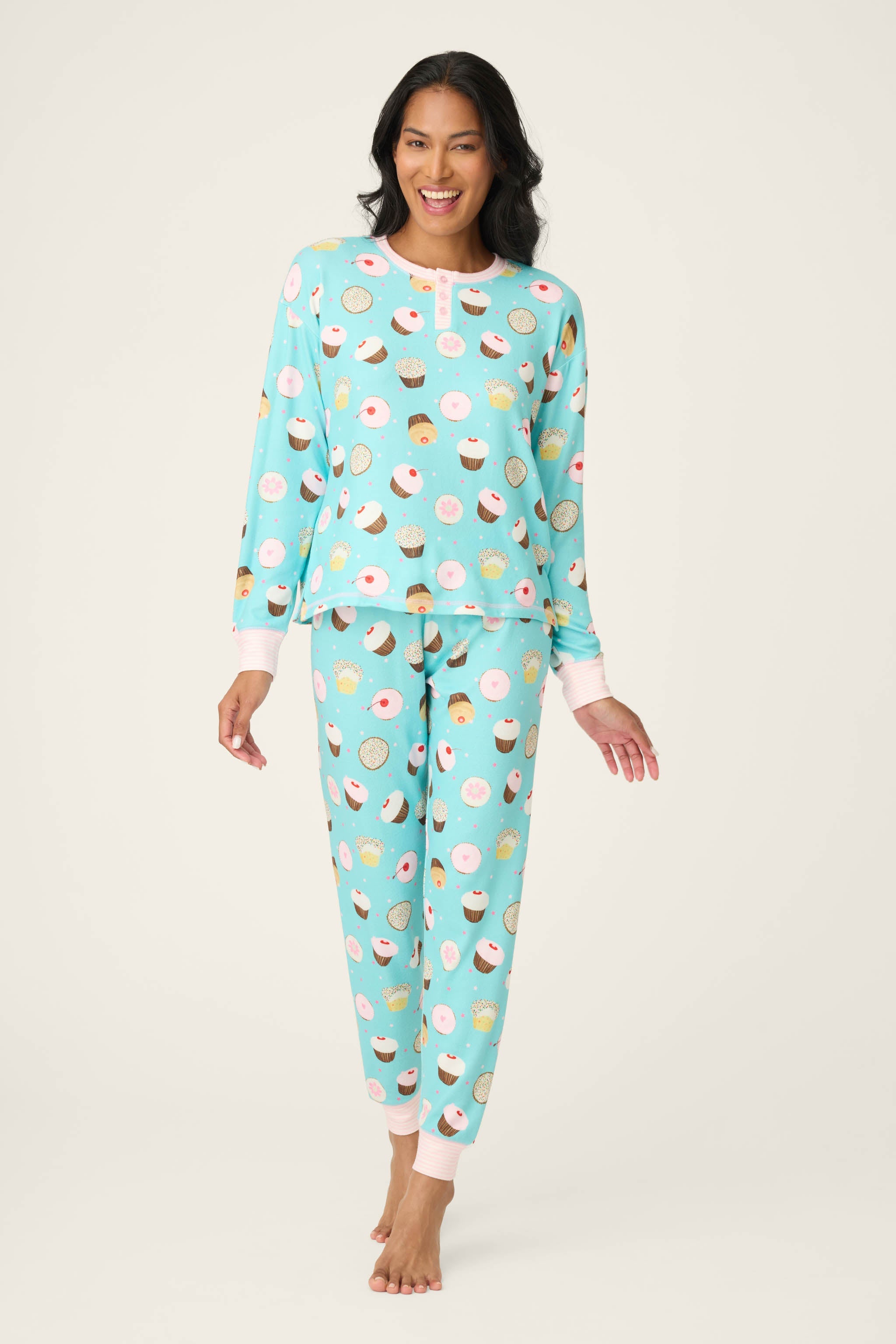 Sweet Life Cupcake Print PJ Set