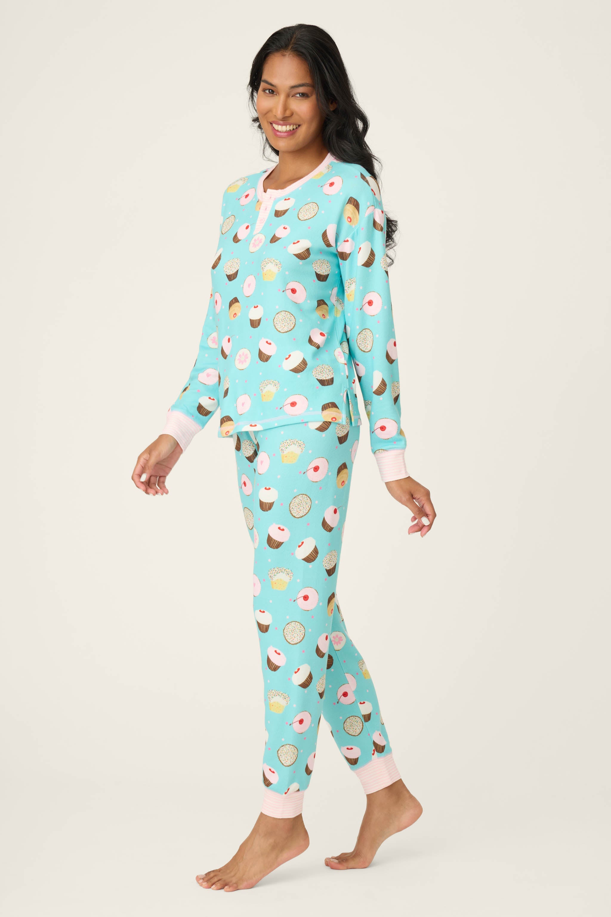 Sweet Life Cupcake Print PJ Set
