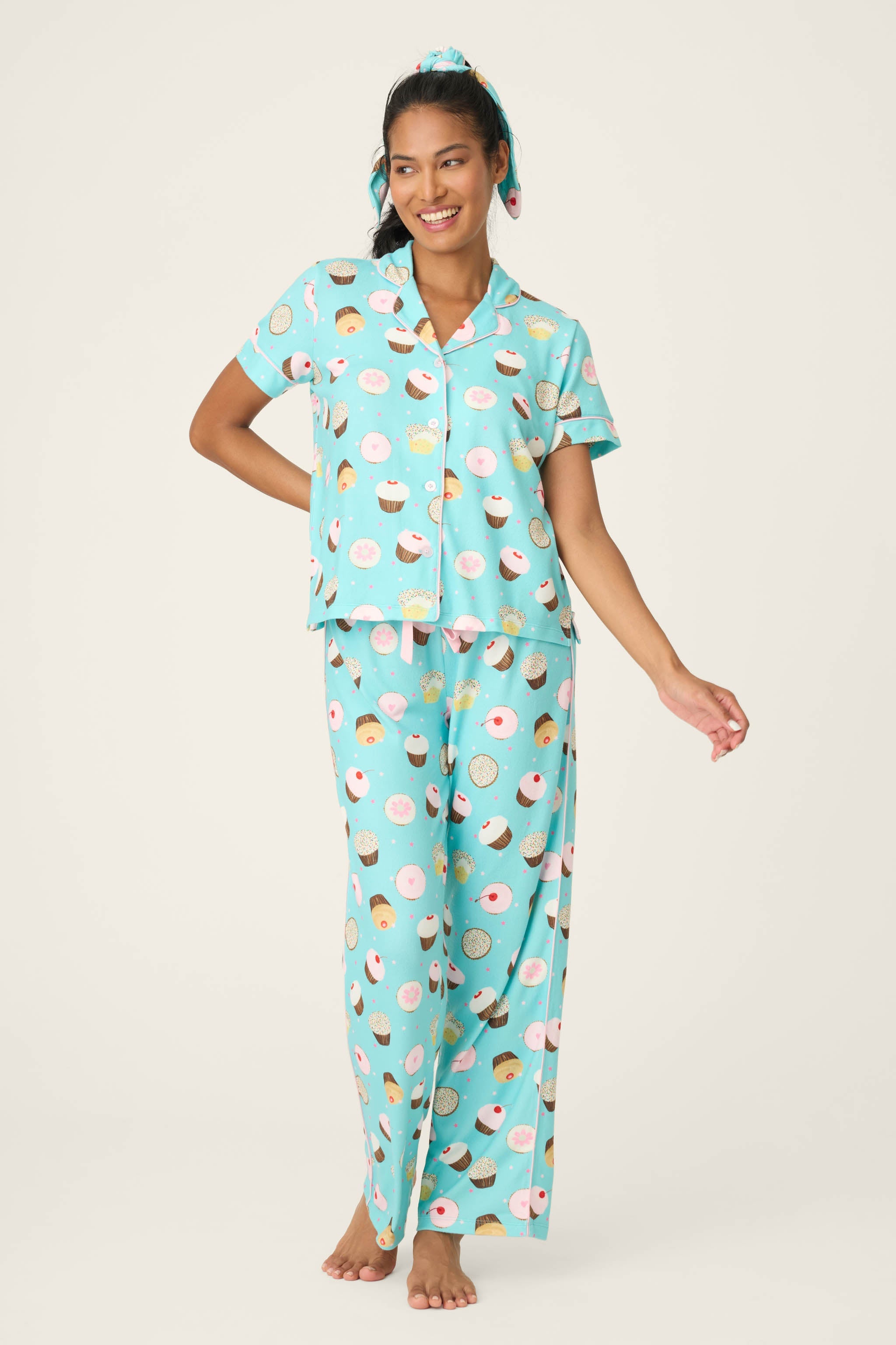 Sweet Life Cupcake Print 3-Piece PJ Set