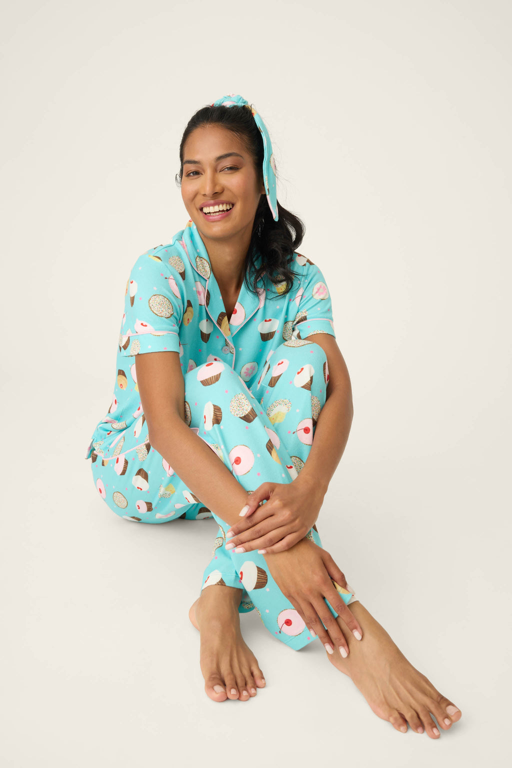 Sweet Life Cupcake Print 3-Piece PJ Set