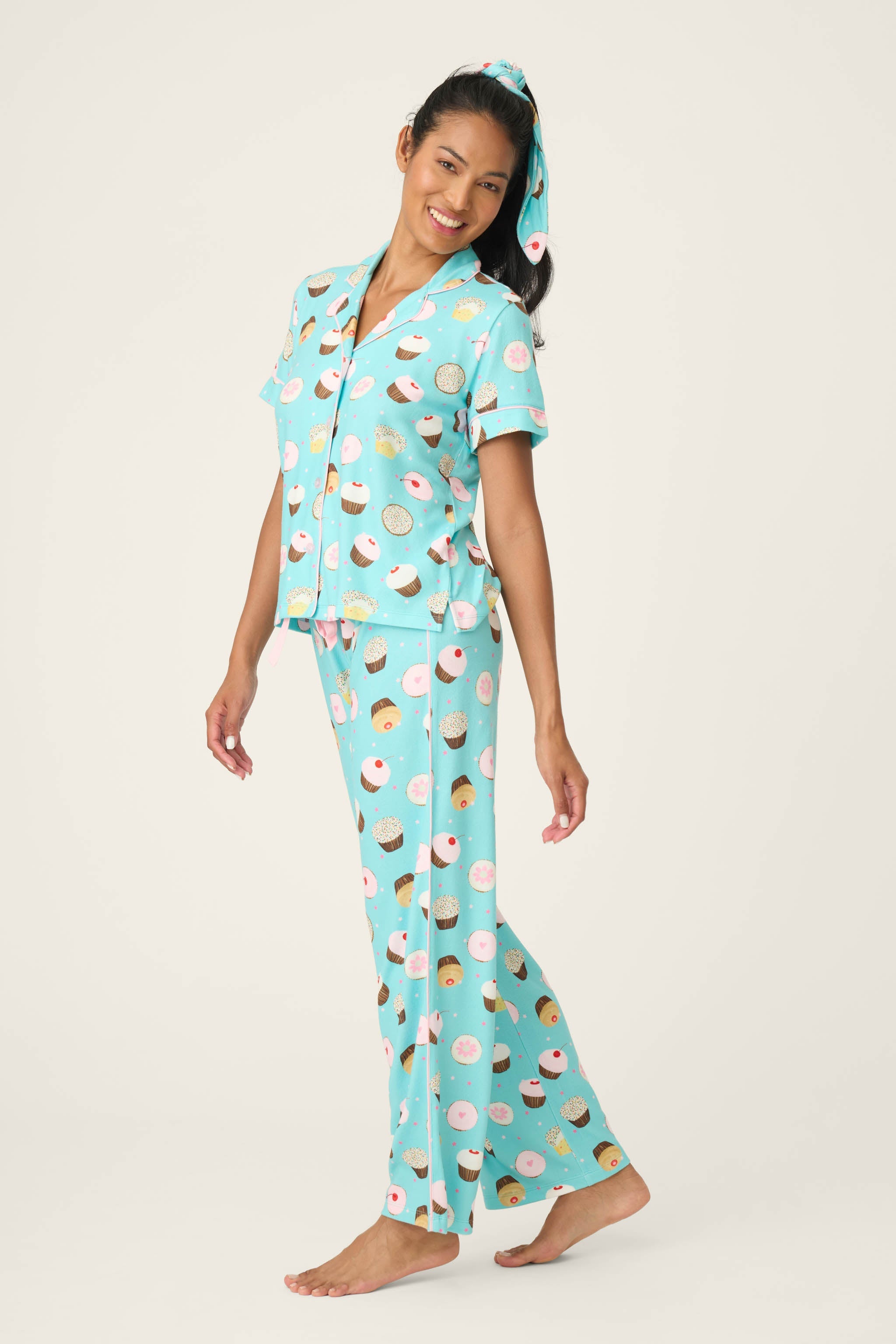 Sweet Life Cupcake Print 3-Piece PJ Set