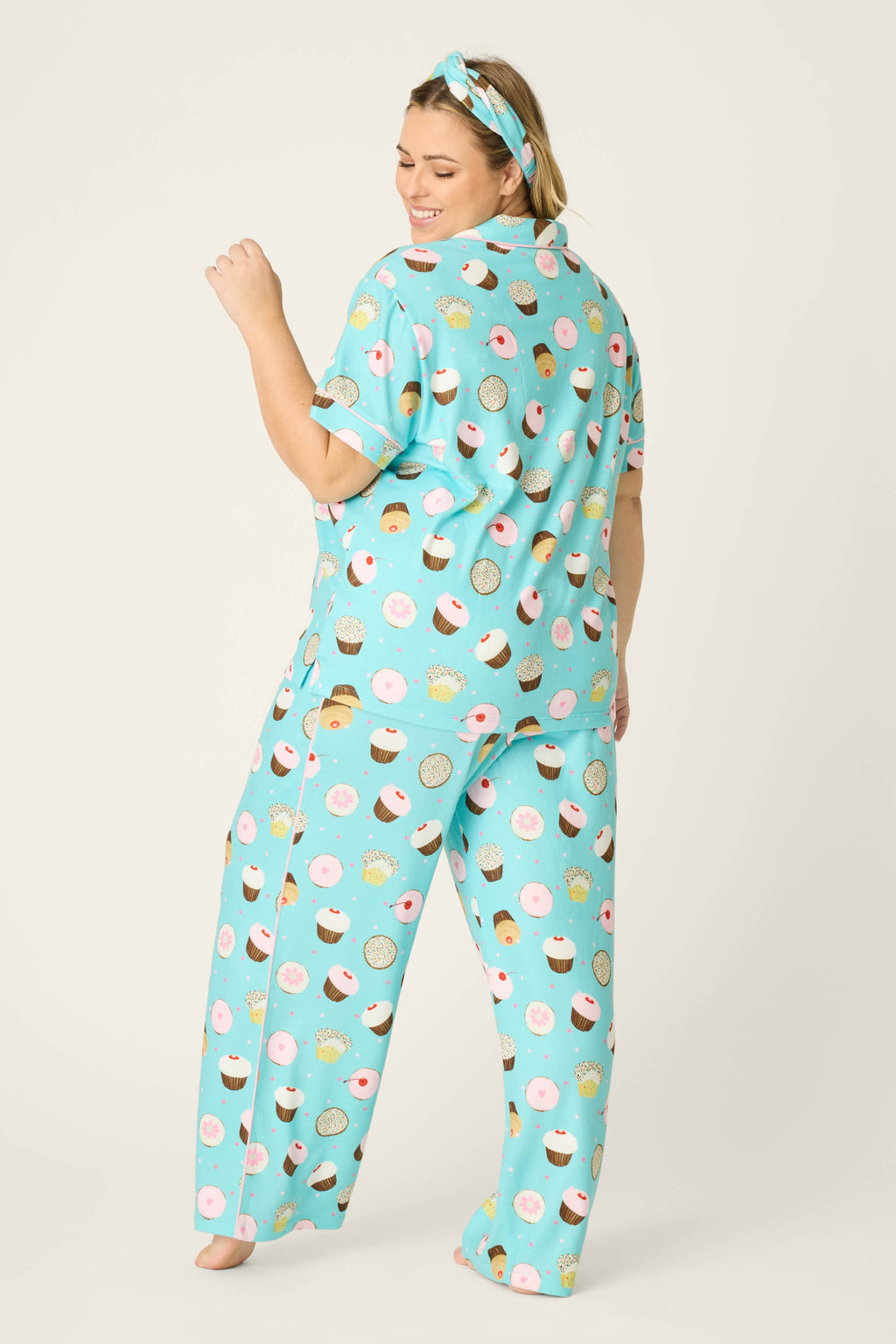 Sweet Life Cupcake Print 3-Piece Plus Size PJ Set